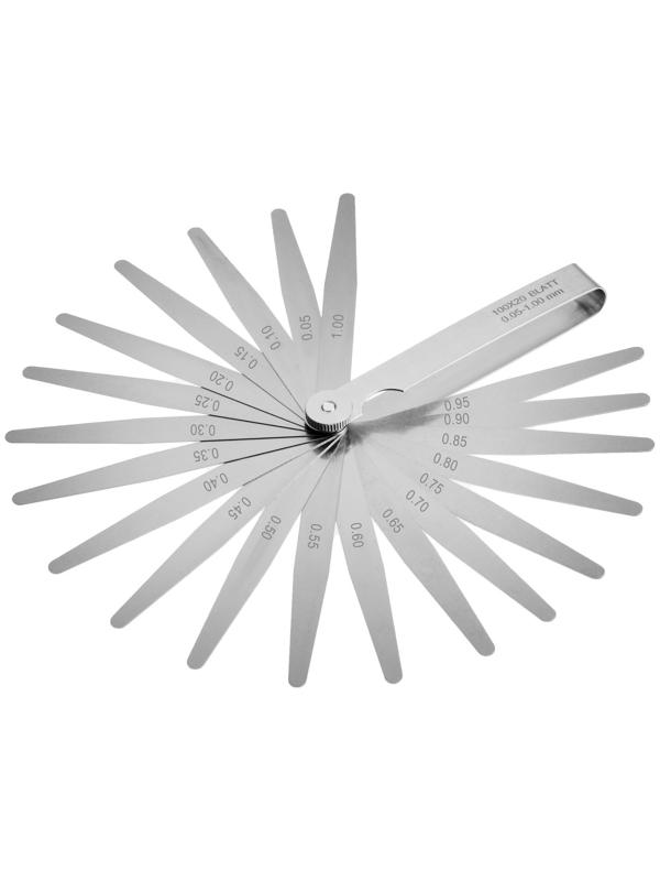 Набор щупов для измерения зазоров ТУНДРА, 0.05 - 1 мм, шаг 0.05 мм, 20 шт.