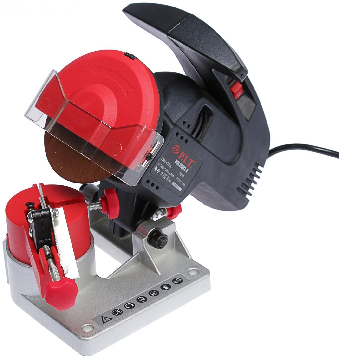 Станок для заточки цепи P.I.T. PCSS1002-C, 220 Вт, 7500 об/мин, 100х10х3.2 мм
