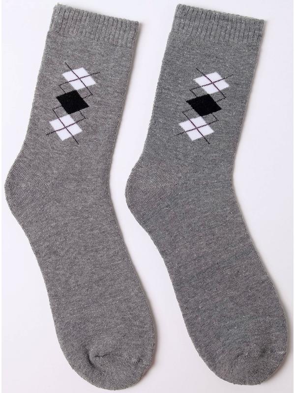 Носки мужские махровые, цвет серый, размер 27-29