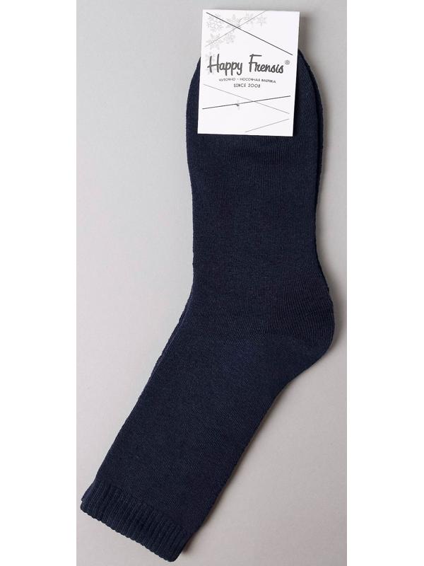 Носки мужские махровые, цвет тёмно-синий, размер 27-29