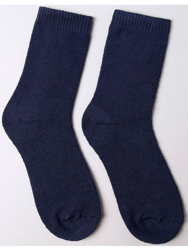 Носки мужские махровые, цвет тёмно-синий, размер 27-29