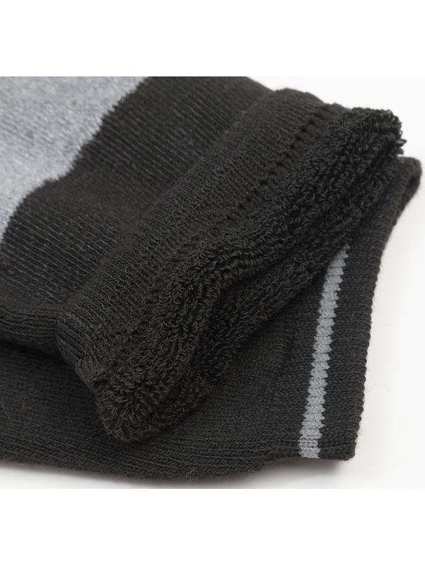 Носки женские махровые, цвет серый/черный, размер 23-25