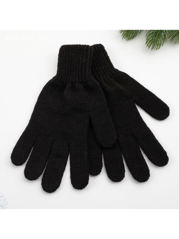 Перчатки женские, цвет чёрный, размер 18