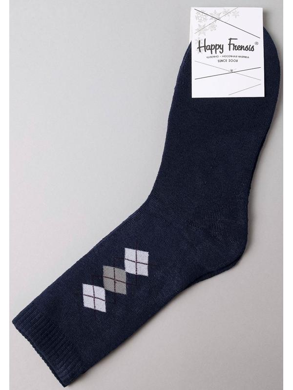 Носки мужские махровые, цвет тёмно-синий, размер 25-27