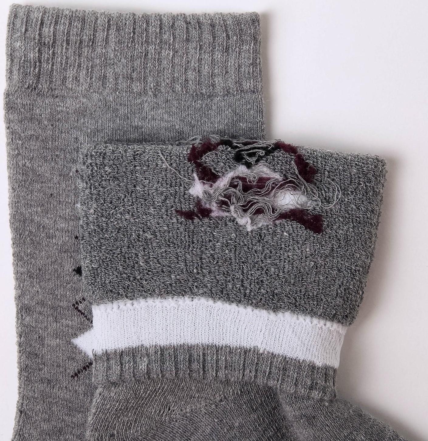 Носки мужские махровые, цвет серый, размер 25-27