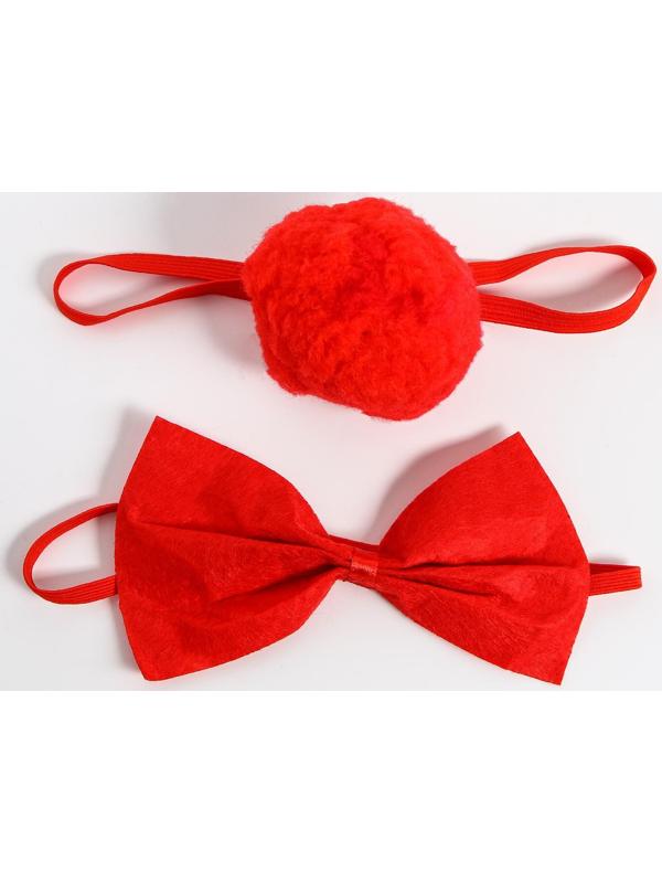 Карнавальный набор «Клоун», нос, бабочка