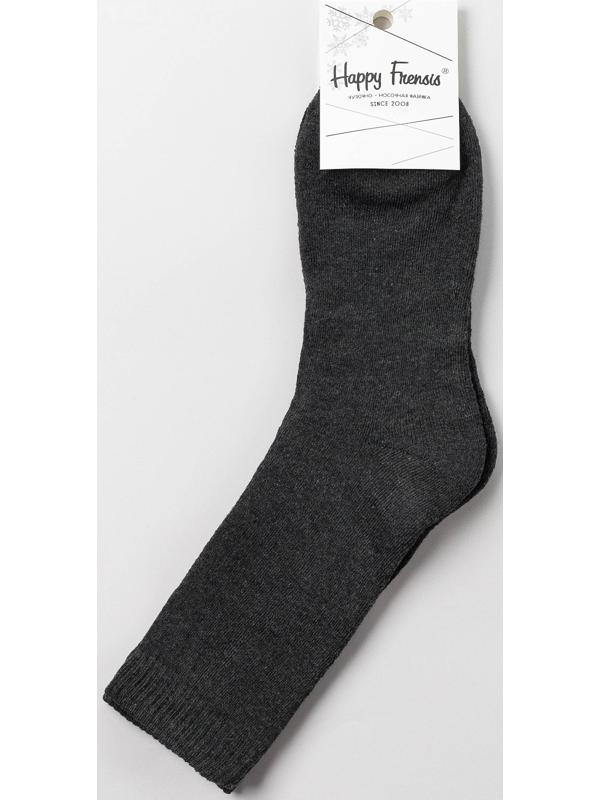 Носки мужские махровые, цвет тёмно-серый, размер 27-29