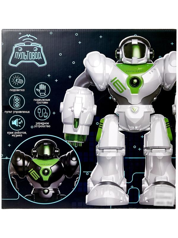 Робот радиоуправляемый «Патрульный», световые эффекты, русское озвучивание, цвет чёрный