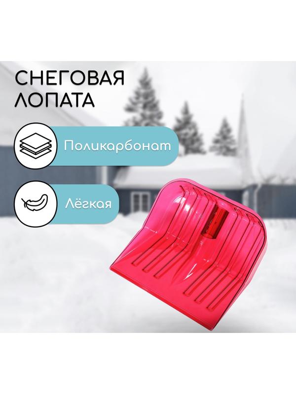 Ковш лопаты из поликарбоната, 430 × 420 мм, без планки, тулейка 32 мм, МИКС