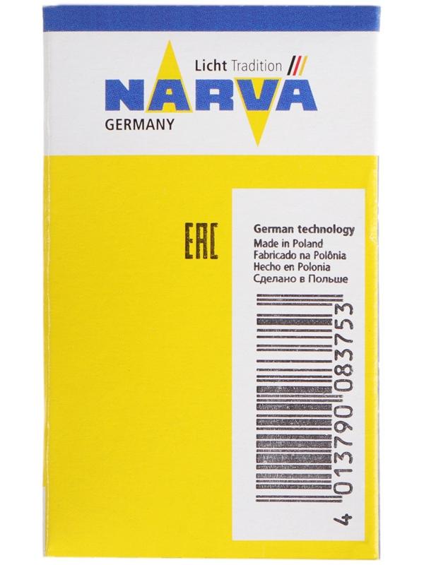 Лампа автомобильная Narva RPB H4 P43t, 12 В, 60/55 Вт, 48677