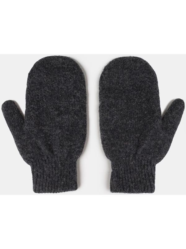 Варежки мужские из монгольской шерсти, цвет чёрный, размер 8-9