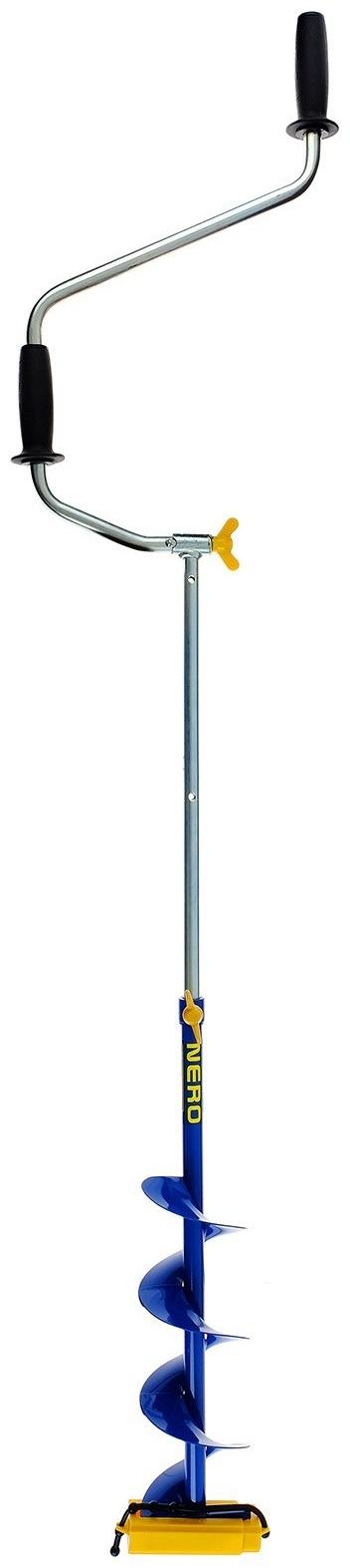 Ледобур NERO-MINI-130Т телескопический, L-шнека-0.36 м, L-транспортировочная 0.6 м, L-рабочая 1 м, 2.25 кг