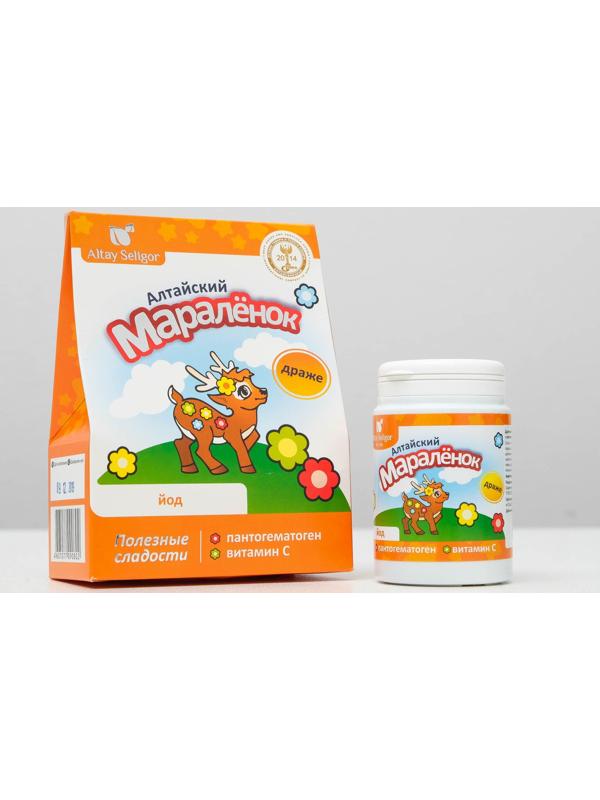 Драже «Алтайский маралёнок» для детей, с пантогематогеном, витамином С и йодом, 70 г