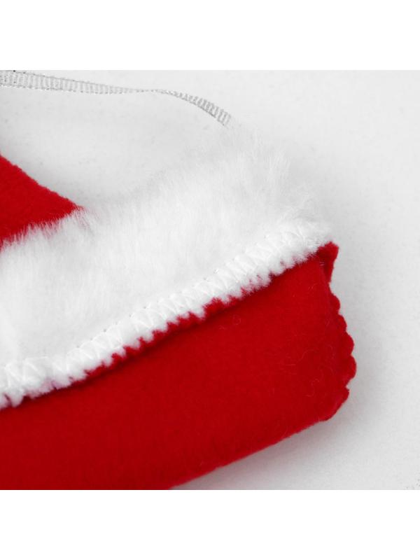 Колпак новогодний для собак, XS-S (высота 12 см, обхват головы 22 см), микс