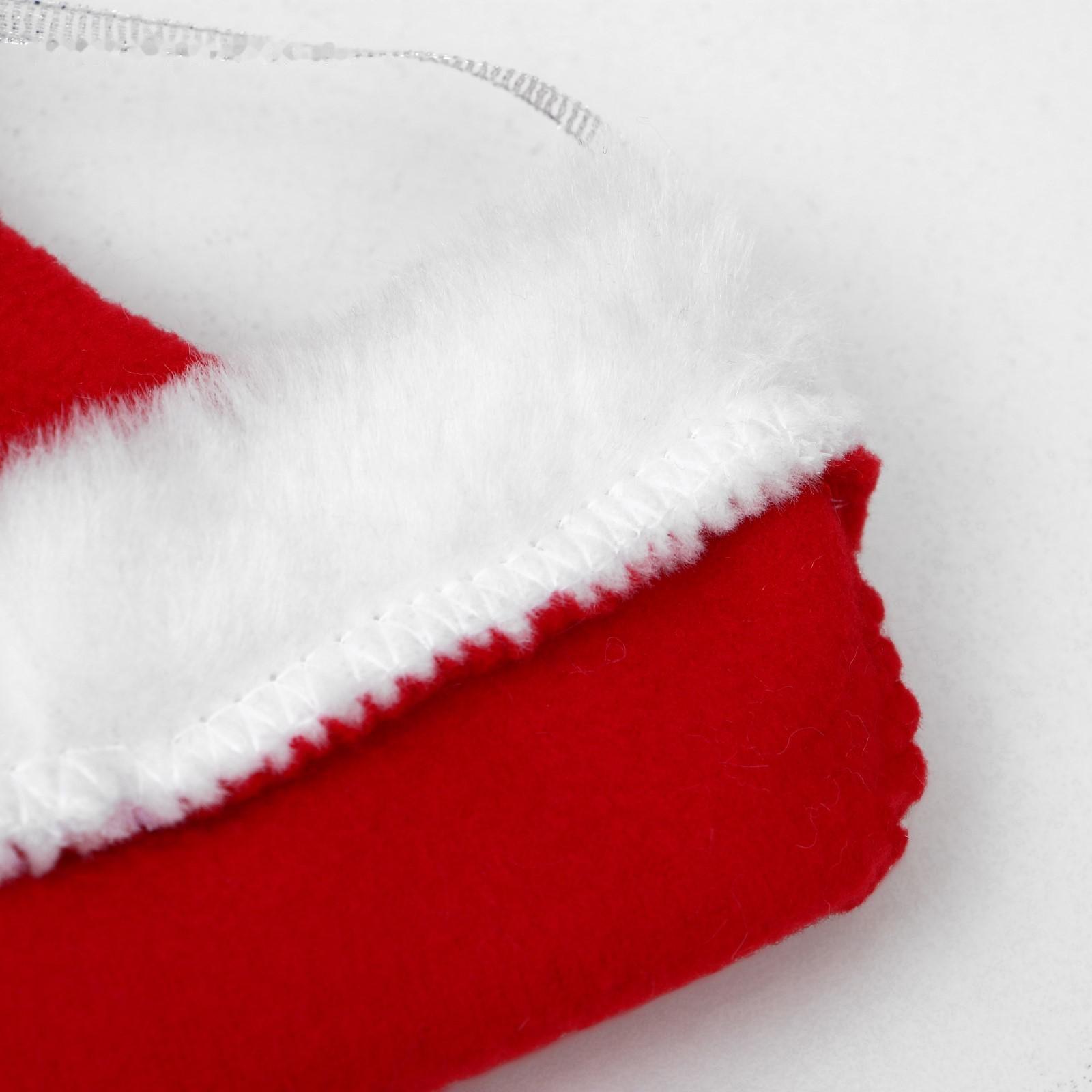 Колпак новогодний для собак, S-M (высота 15 см, обхват головы 25 см), микс