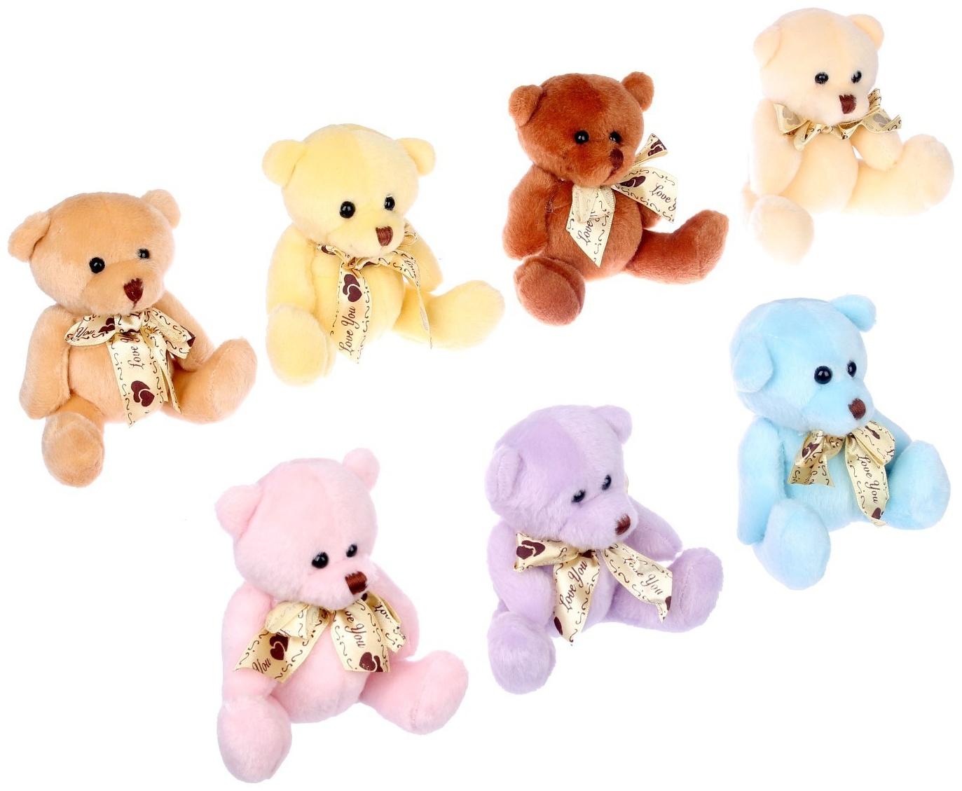 Мягкая игрушка «Мишка с бантом», цвета МИКС