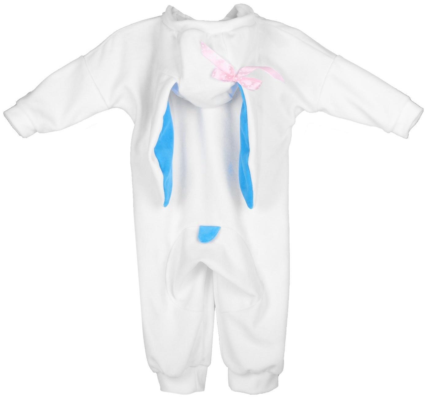 Карнавальный костюм для малышей «Зайчик с голубыми ушами», велюр, хлопок, рост 74-92 см