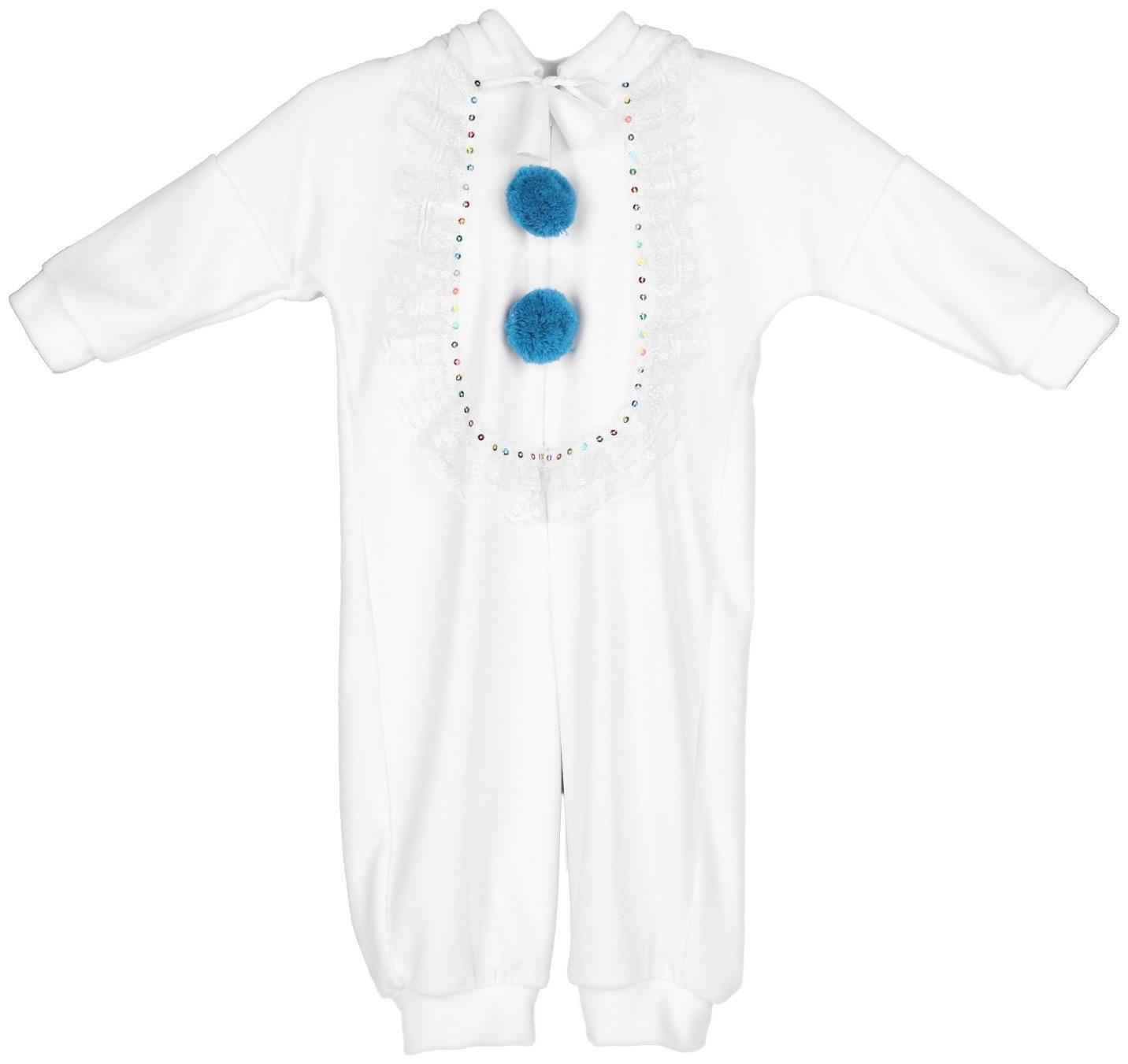 Карнавальный костюм для малышей «Зайчик с голубыми ушами», велюр, хлопок, рост 74-92 см