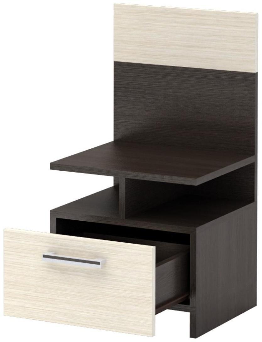 Спальня Леси, набор -  комод 800, кровать 1600, тумбы 2 шт , Венге/Дуб белфорд