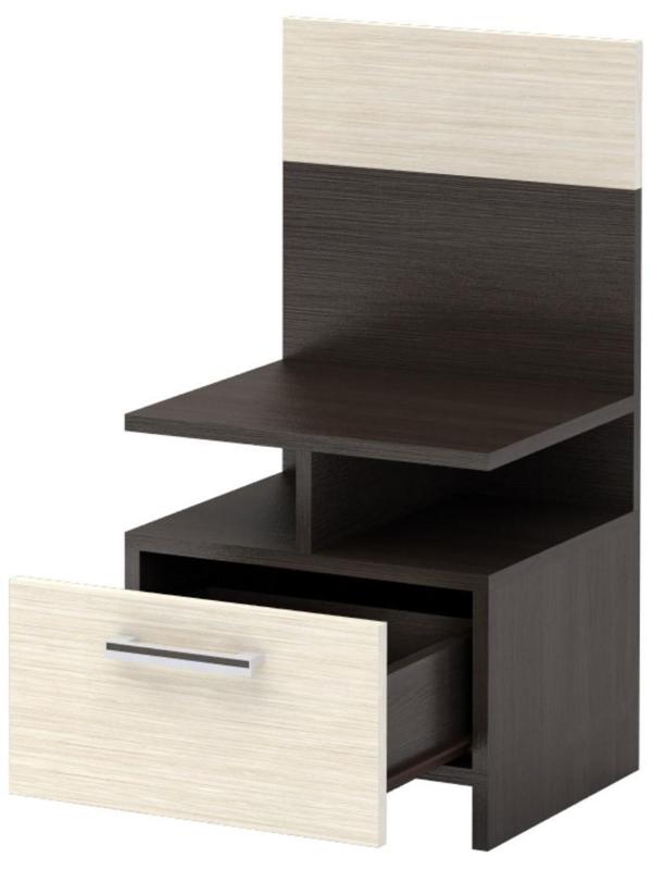 Спальня Леси, набор -  комод 800, кровать 1600, тумбы 2 шт , Венге/Дуб белфорд