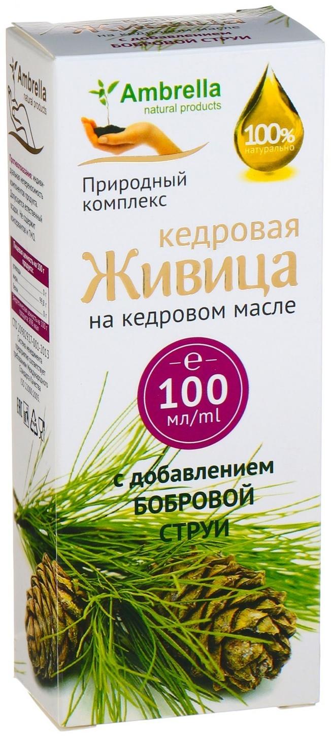 Кедровая живица на кедровом масле с бобровой струёй, при импотенции, 100 мл