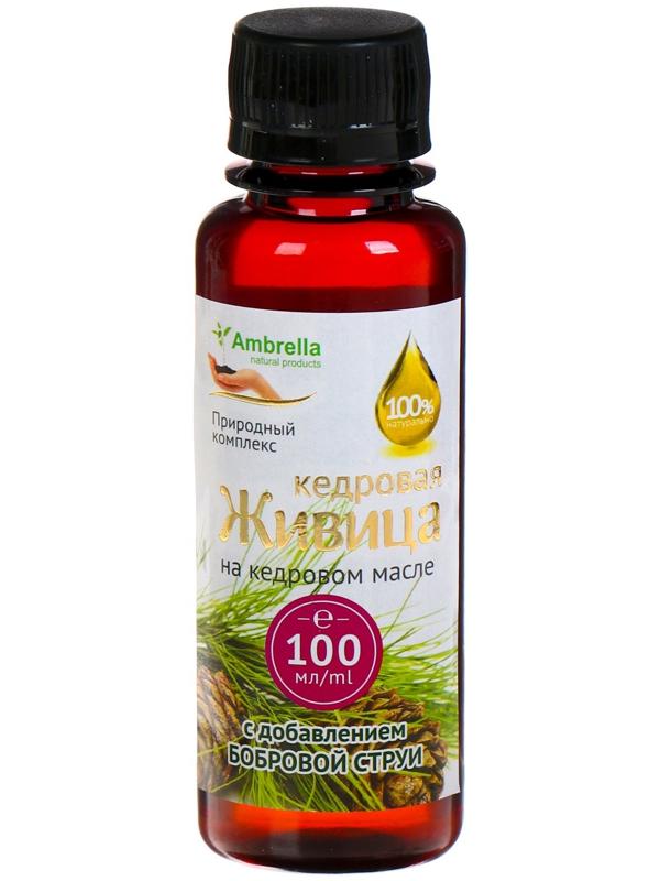 Кедровая живица на кедровом масле с бобровой струёй, при импотенции, 100 мл
