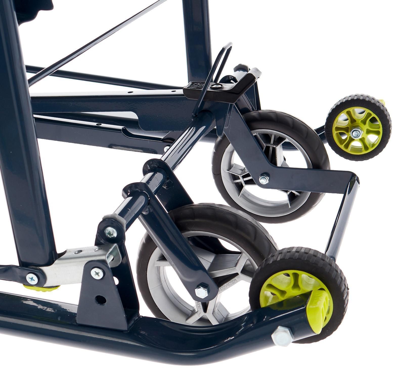 Санки коляска «Ника Детям НД 7-6», рисунок с жирафом, цвет лимонный, механизм качания