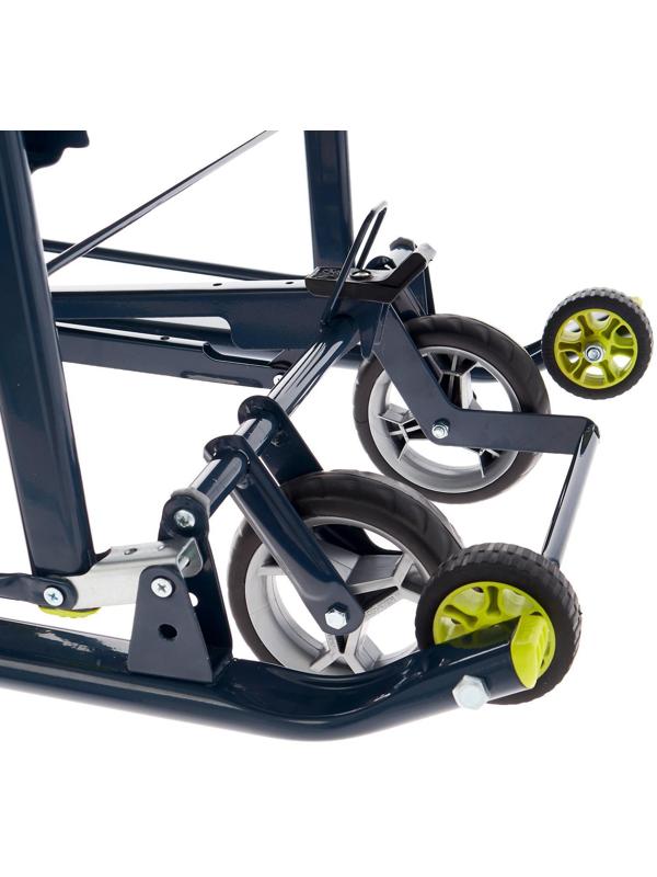 Санки коляска «Ника Детям НД 7-6», рисунок с жирафом, цвет лимонный, механизм качания