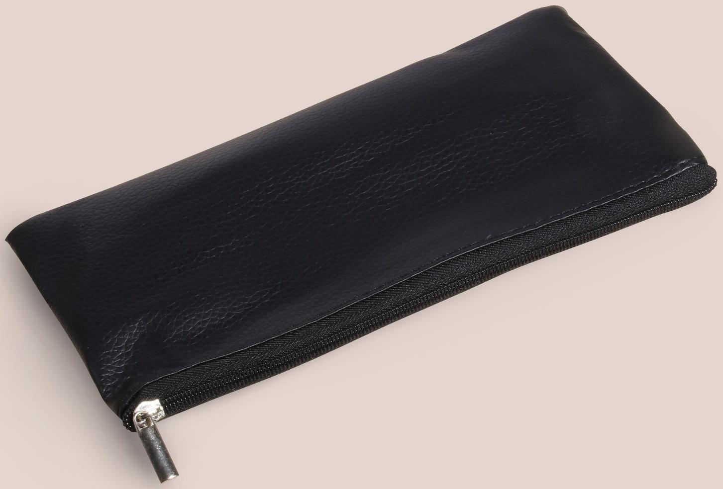 Набор кистей для макияжа, 7 предметов, чехол на молнии, цвет чёрный