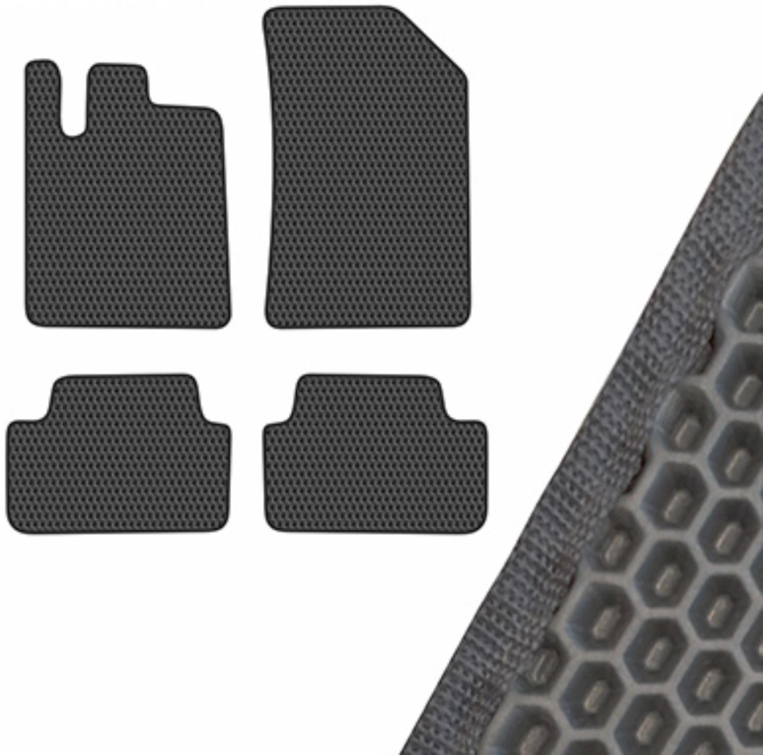 Коврики EVA Skyway, Peugeot 407 2004-2010, серый, S01706413