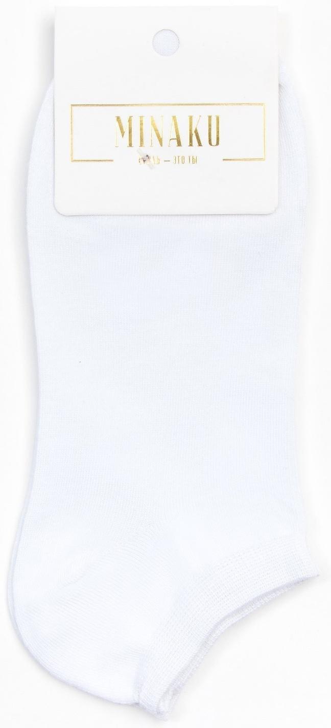 Носки мужские укороченные MINAKU «Бамбук», цвет белый, размер 40-41 (27 см)