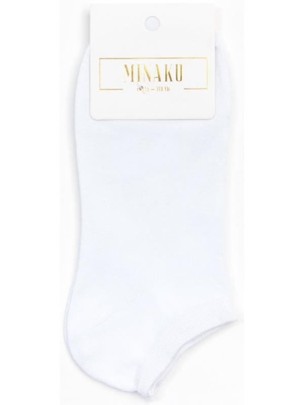 Носки мужские укороченные MINAKU «Бамбук», цвет белый, размер 40-41 (27 см)