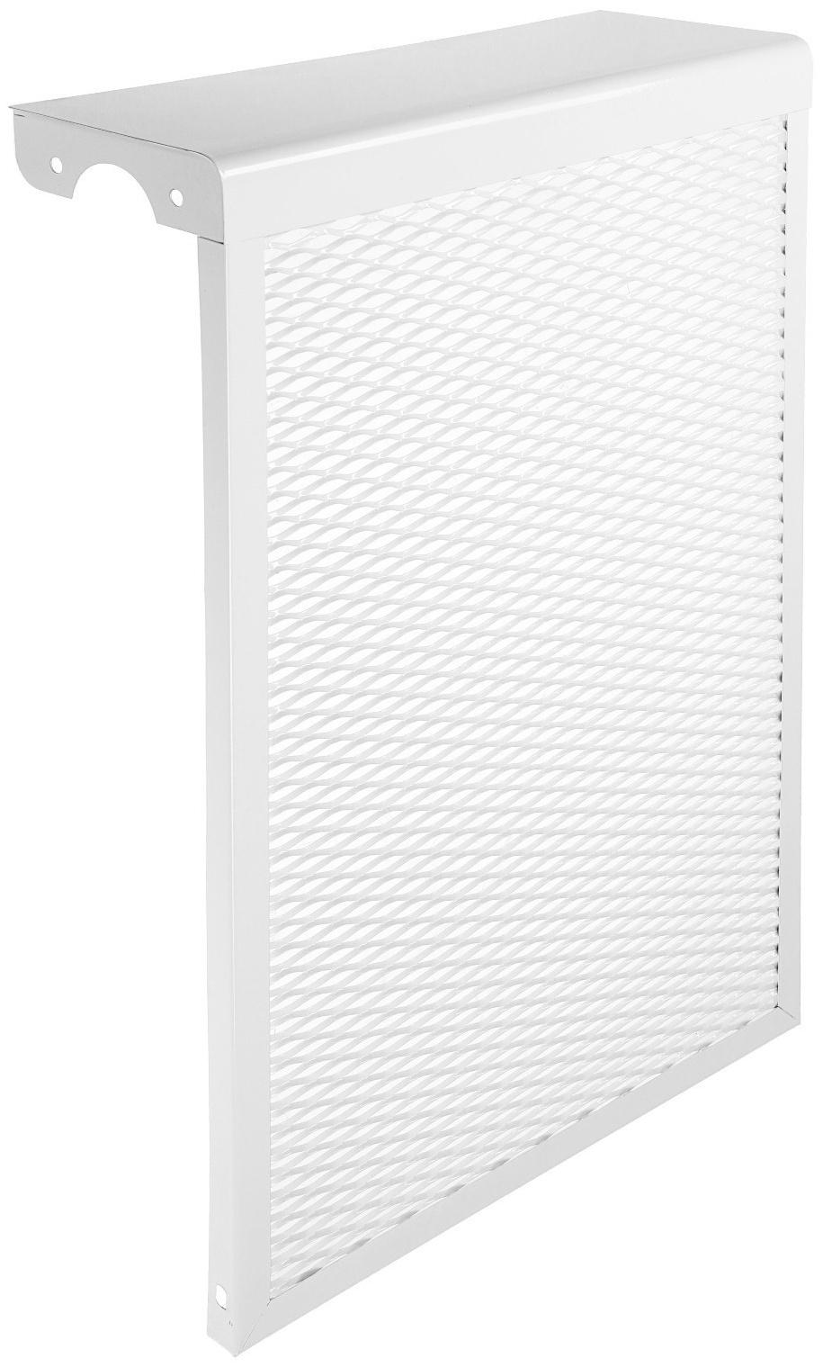 Экран на чугунный радиатор ZEIN, 390х610х150 мм, 4 секции, металлический, белый