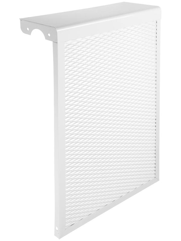 Экран на чугунный радиатор ZEIN, 390х610х150 мм, 4 секции, металлический, белый