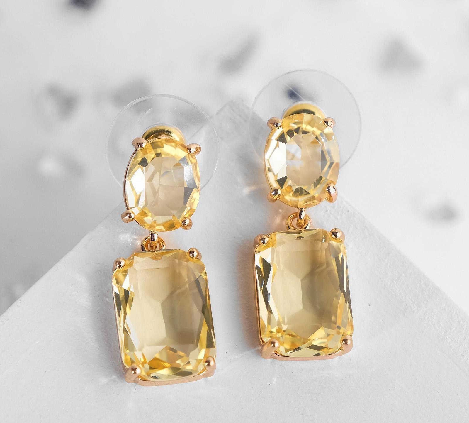 Серьги со стразами 