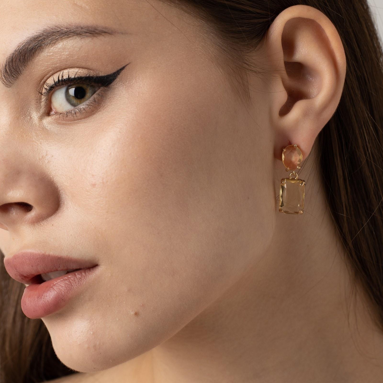 Серьги со стразами 