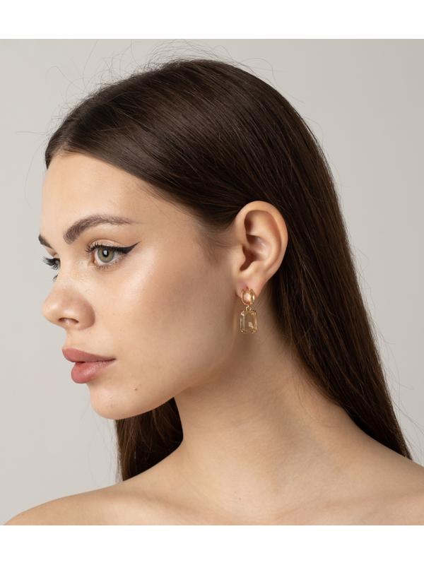 Серьги со стразами 