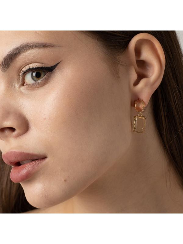 Серьги со стразами 