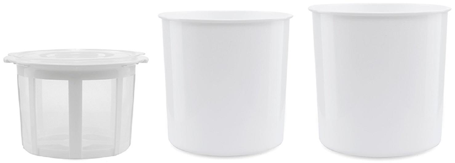 Йогуртница Kitfort КТ-2005, 20 Вт, 1.5 л, 1 ёмкость, пластик, бело-зелёная