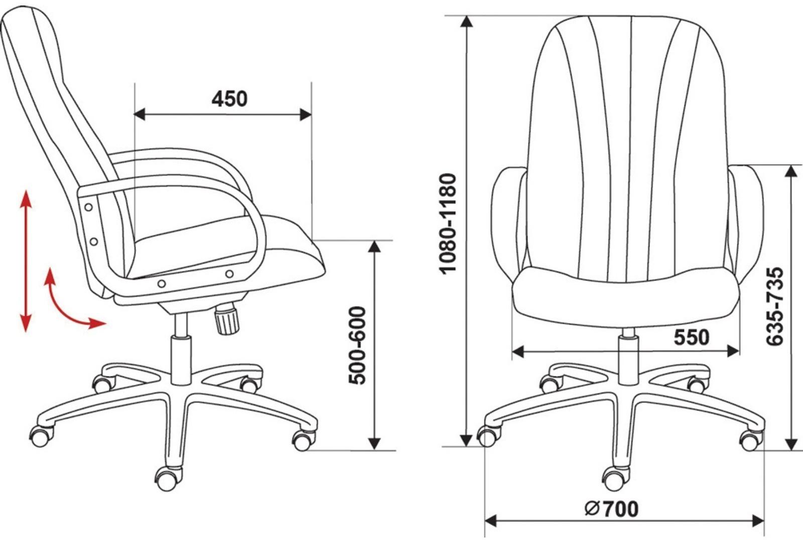 Кресло руководителя  T-898/#B черный,  искусственная кожа