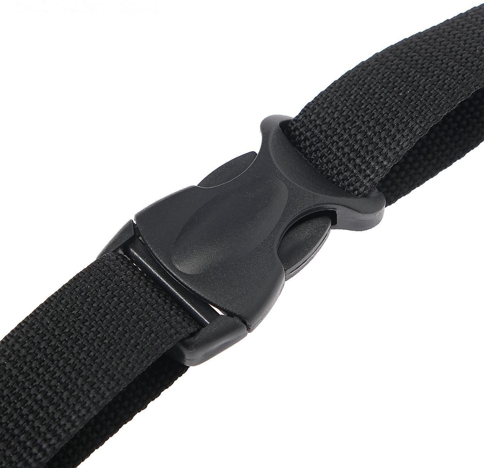 Подушка на сиденье из экокожи, с фиксирующим ремнем, черная