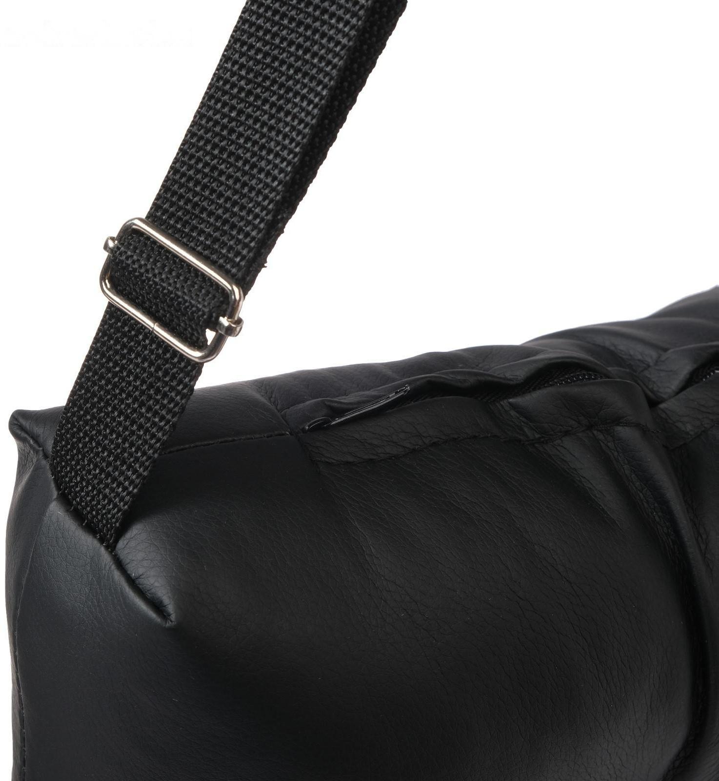 Подушка на сиденье из экокожи, с фиксирующим ремнем, черная