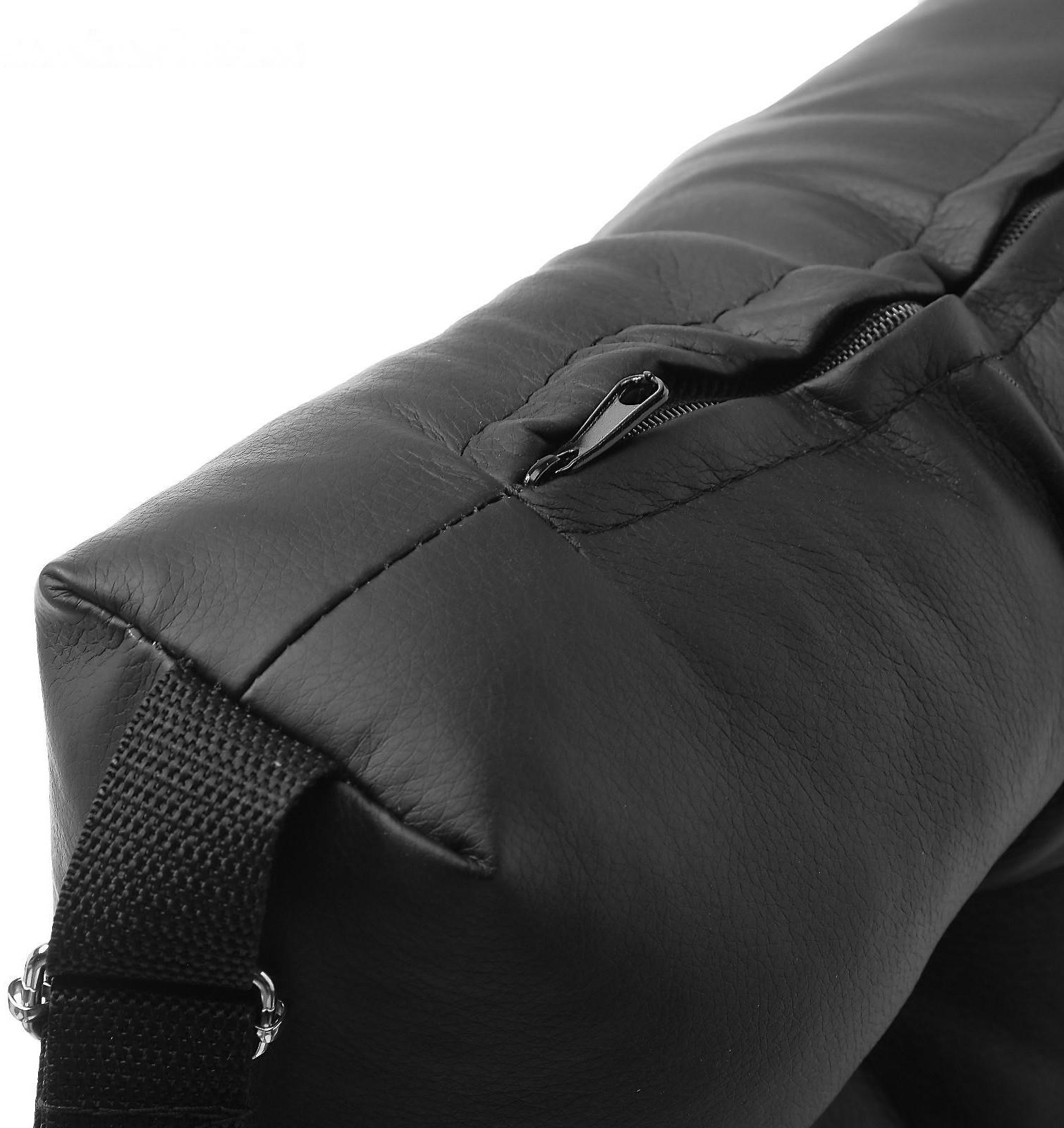 Подушка на сиденье из экокожи, с фиксирующим ремнем, черная