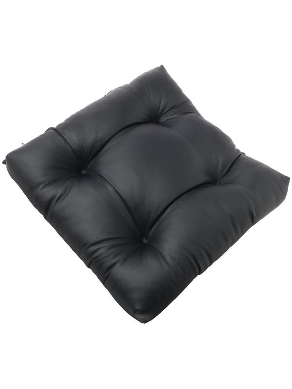 Подушка на сиденье из экокожи, с фиксирующим ремнем, черная