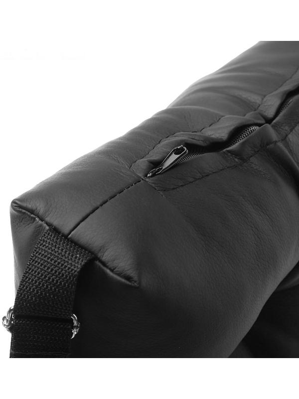 Подушка на сиденье из экокожи, с фиксирующим ремнем, черная