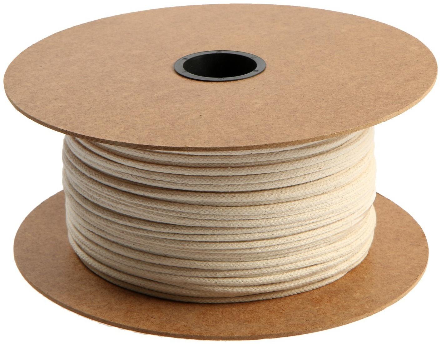 Веревка хлопковая плетеная 5.0 мм, 250 м, без покрытия