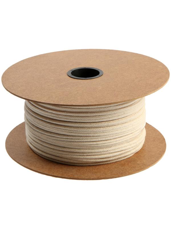 Веревка хлопковая плетеная 5.0 мм, 250 м, без покрытия