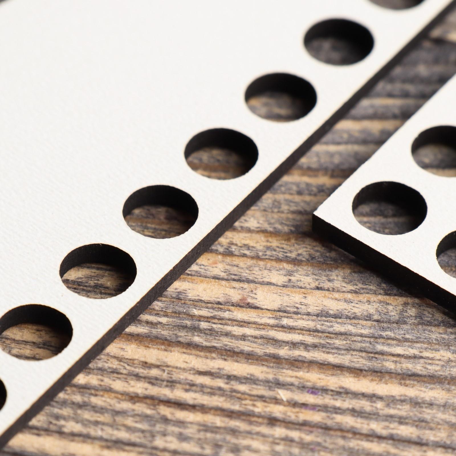 Набор заготовок для вязания салфетницы, донышко лхдф белый (2 в 1), 23×12 см, d=8мм