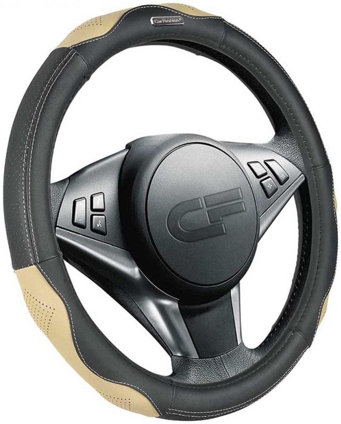 Оплетка Storm, кожа, черный/бежевый