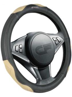 Оплетка Storm, кожа, черный/бежевый